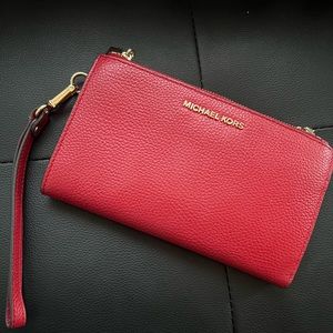 Red Michael Kors wallet